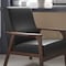 Flash Furniture Black LeatherSoft Arm Chair with Wood Frame IS-IT673317-BK-GG - alternate 3